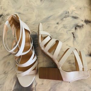 Tan sandals with wedge heel Size 9 NWT
